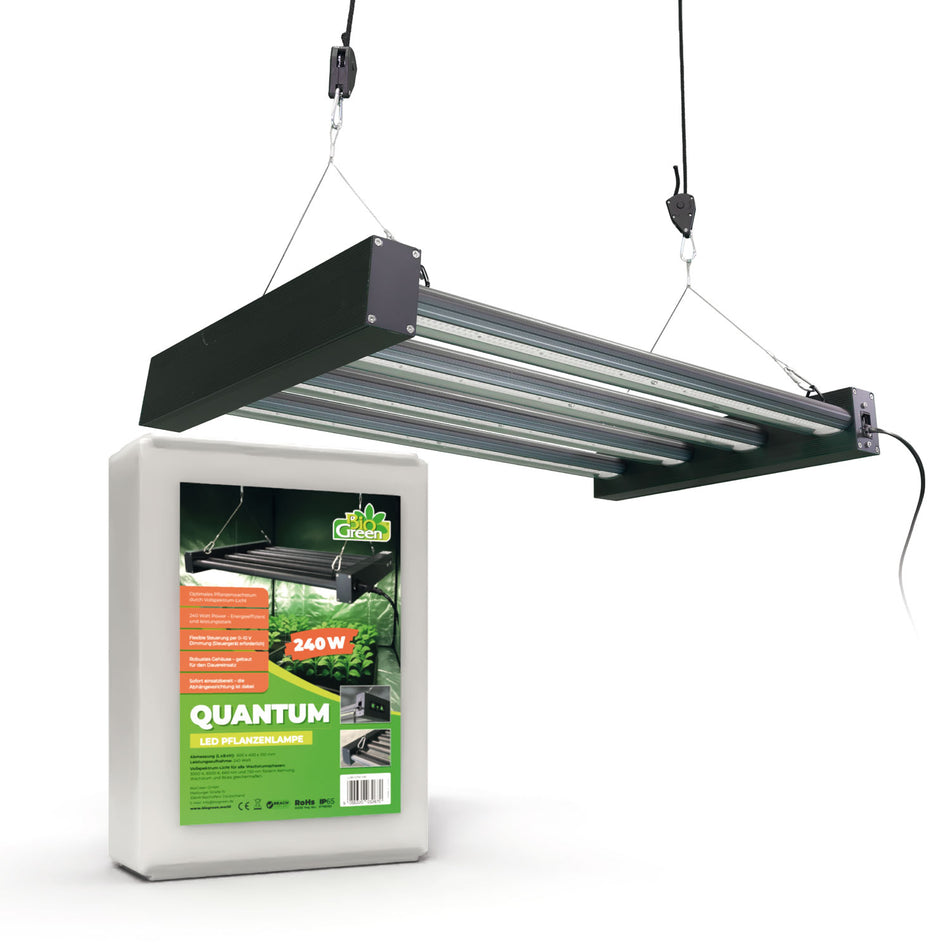 LED Vollspektrum Pflanzenleuchte "Quantum" 240 W, dimmbar, mit Schaltzeituhr - Grow light