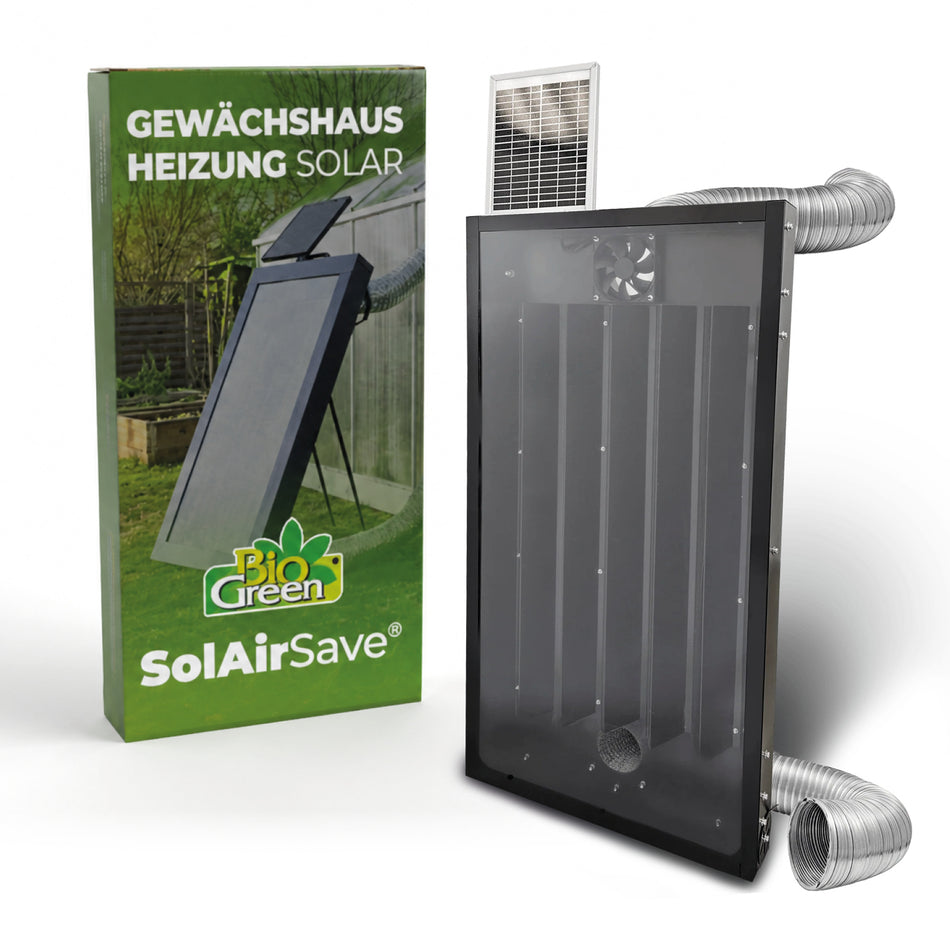 Gewächshausheizung Solar SolAirSave – Heizen mit Sonnenenergie ohne Stromkosten