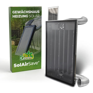 Greenhouse heating Solar SolAirSave – heating with solar energy without electricity costs