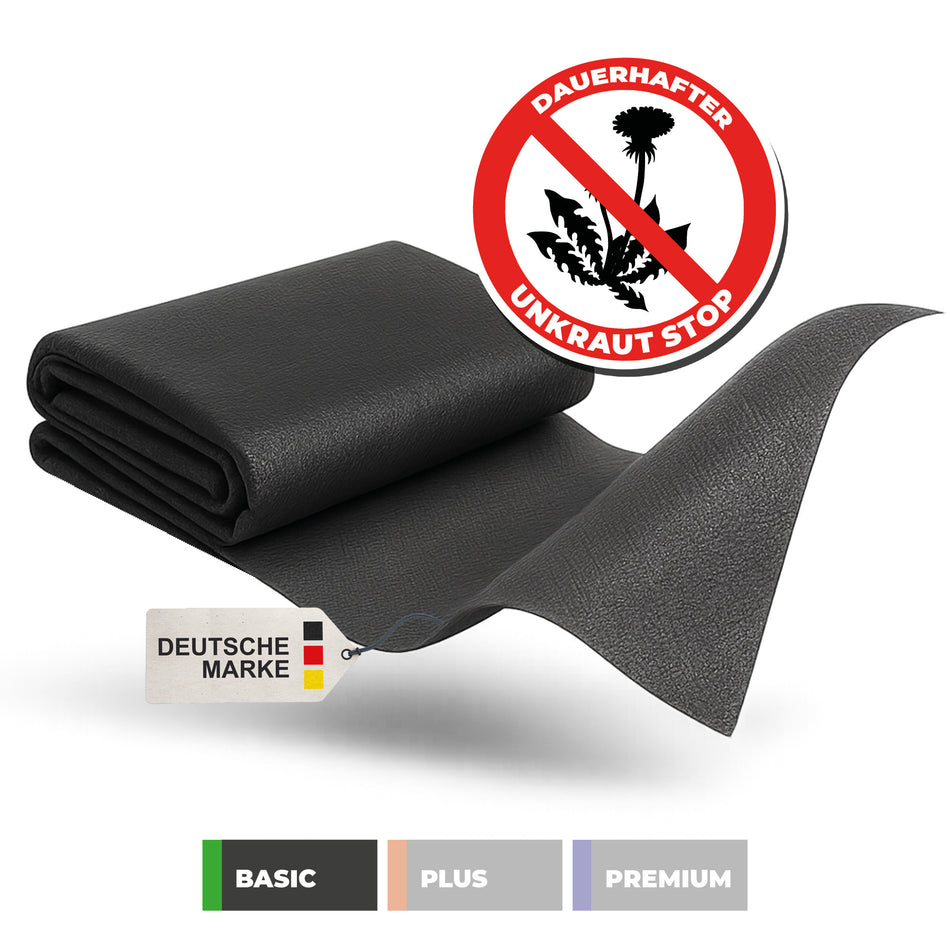 Unkraut-Mulchvlies TERRAVLIES Basic 40 g/m² in Schwarz, UV-Stabil, Wasserdurchlässig