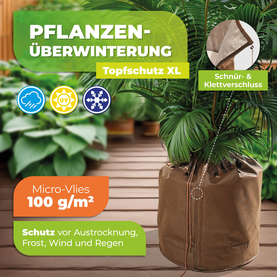 Thermo Topfschutz XL für Pflanzenüberwinterung H 70 cm x Ø 65 cm