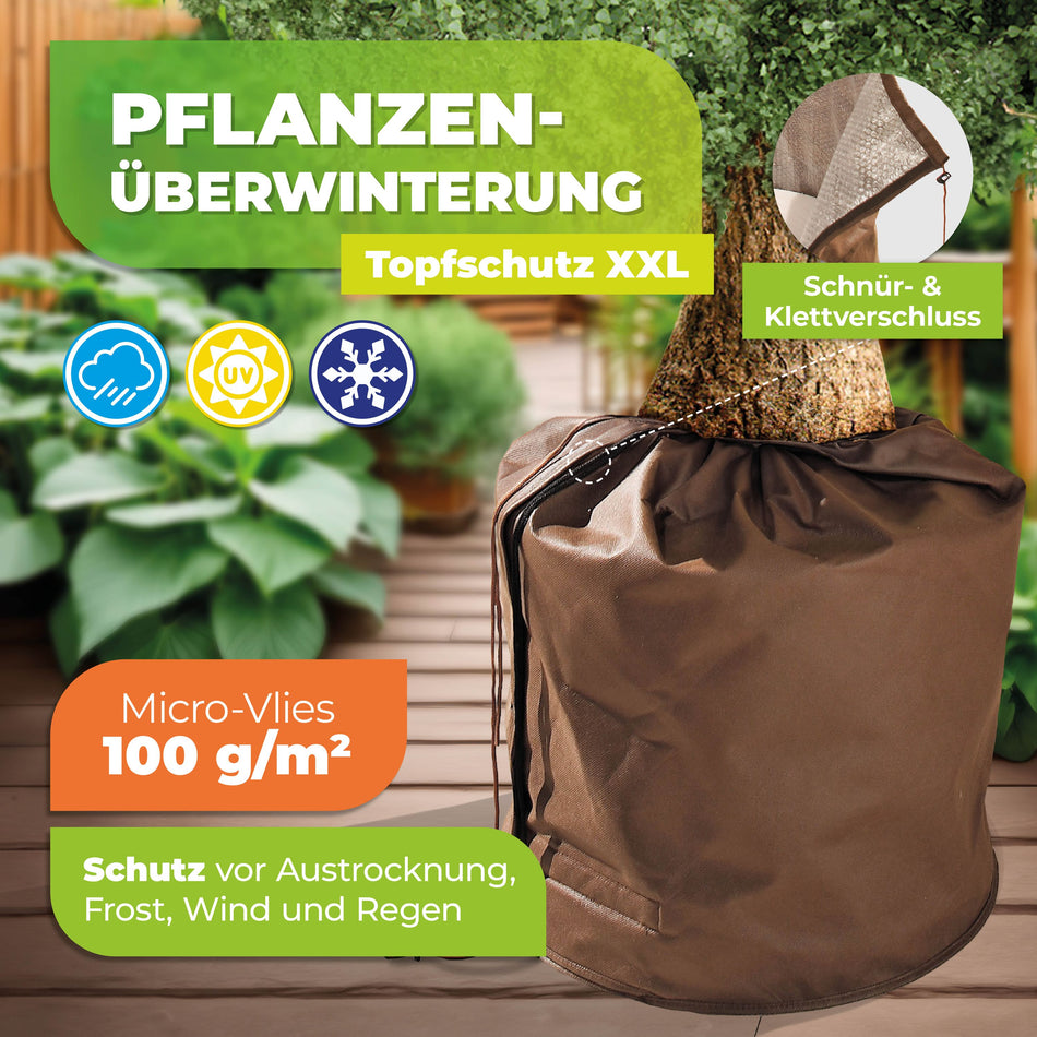 Thermo Topfschutz XXL für Pflanzenüberwinterung H 90 cm x Ø 85 cm