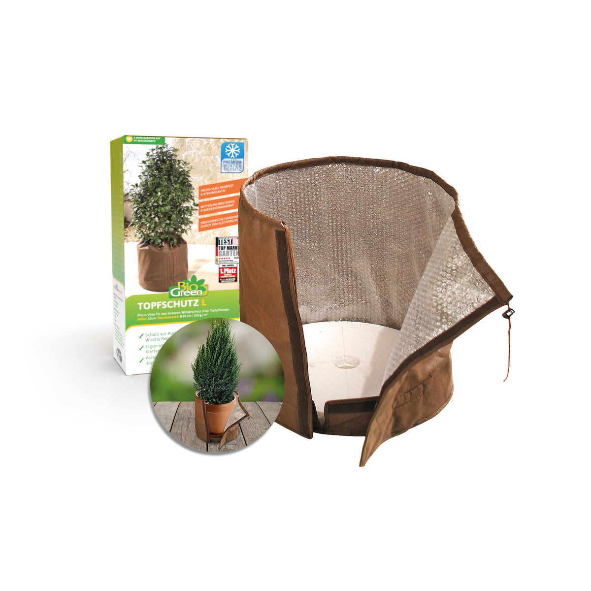 insulate potted plants for winter Thermo pot protection L for plant overwintering H 50 cm x Ø 45 cm