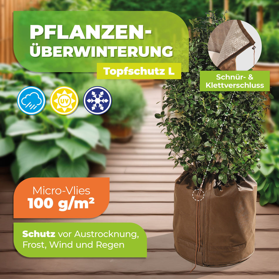 Thermo Topfschutz L für Pflanzenüberwinterung H 50 cm x Ø 45 cm