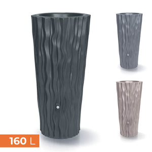 Regentonne ALANA, vers. Farben, vertikales Wellendesign