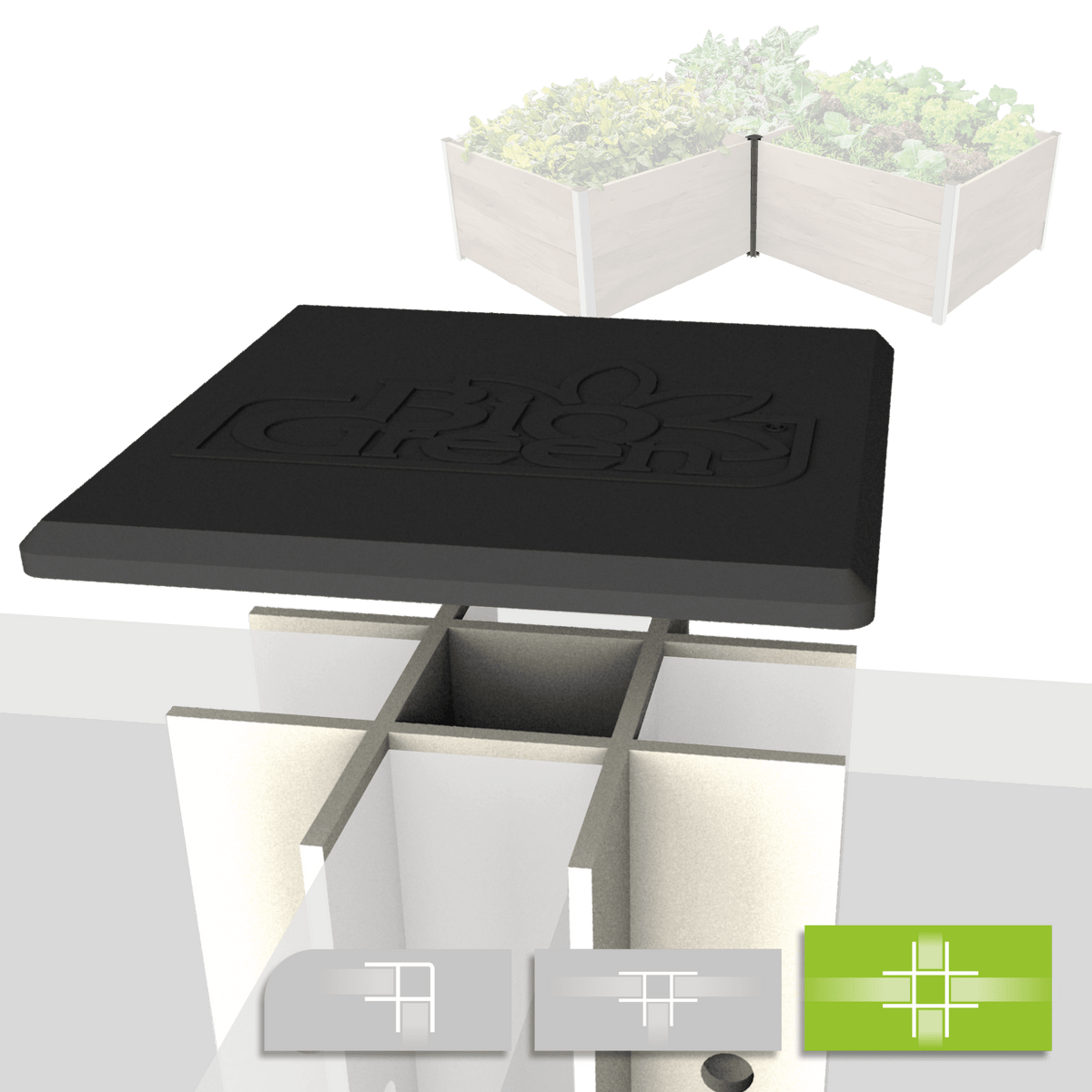 Aluminium Kreuzprofil für ErnteMAXX Hochbeet in 3 Höhen verfügbar - BioGreen GmbH