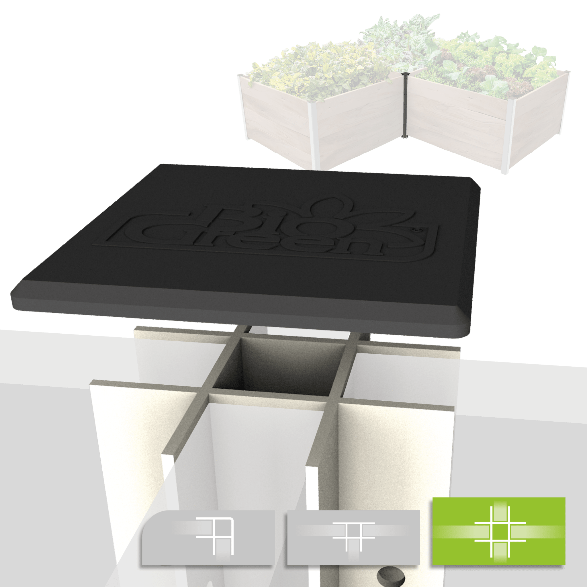 Aluminium Kreuzprofil für ErnteMAXX Hochbeet in 3 Höhen verfügbar - BioGreen GmbH