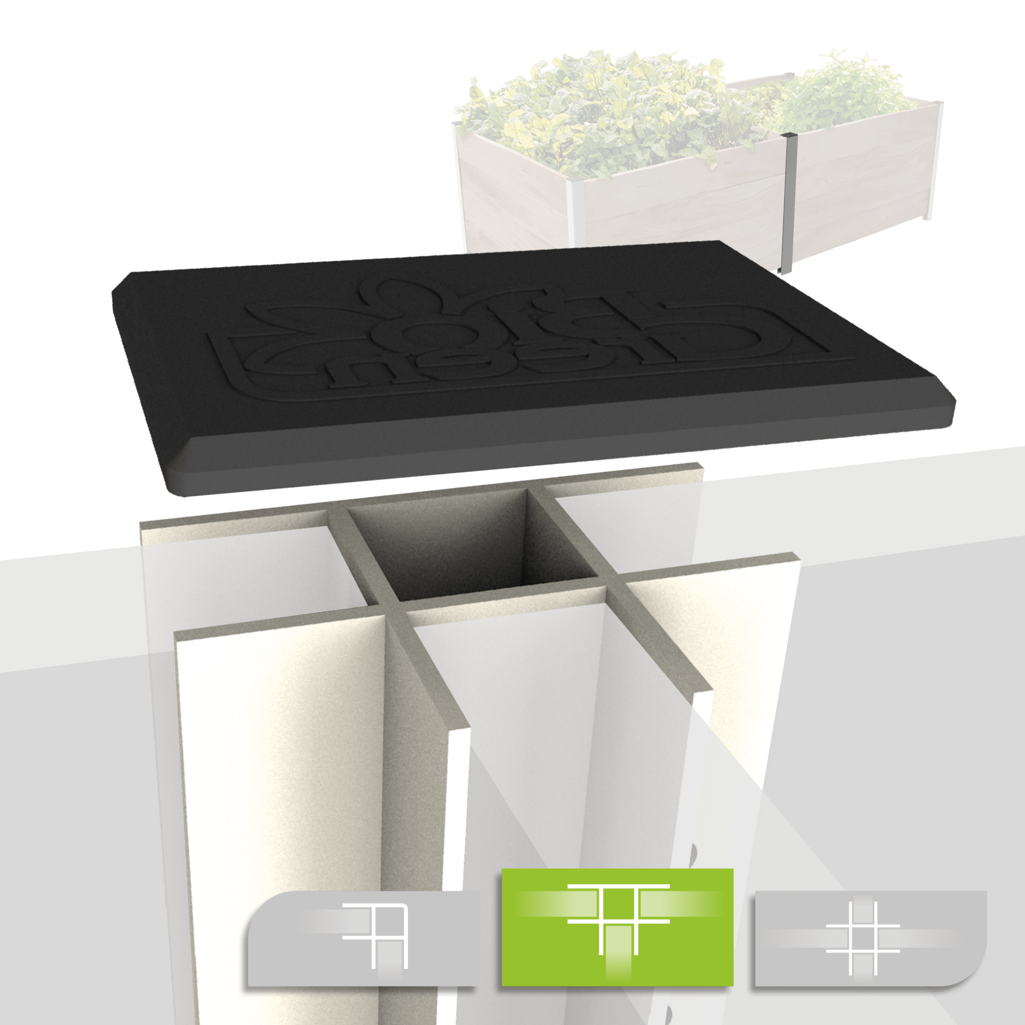 Aluminium T - Profil für ErnteMAXX Hochbeet erhältlich in 4 Höhen - BioGreen GmbH