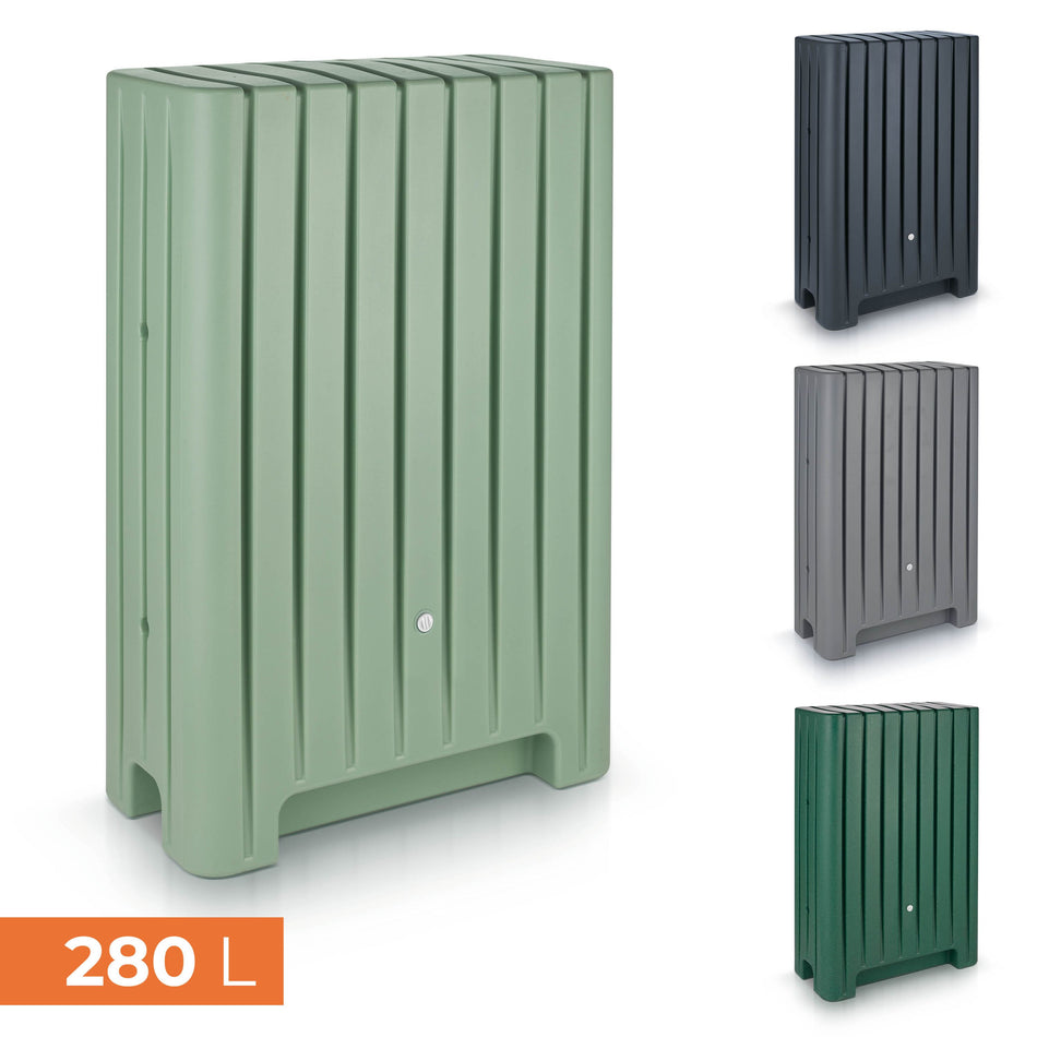 Regentonne BARLETTA 280 L, vers. Farben, linear & kompakt