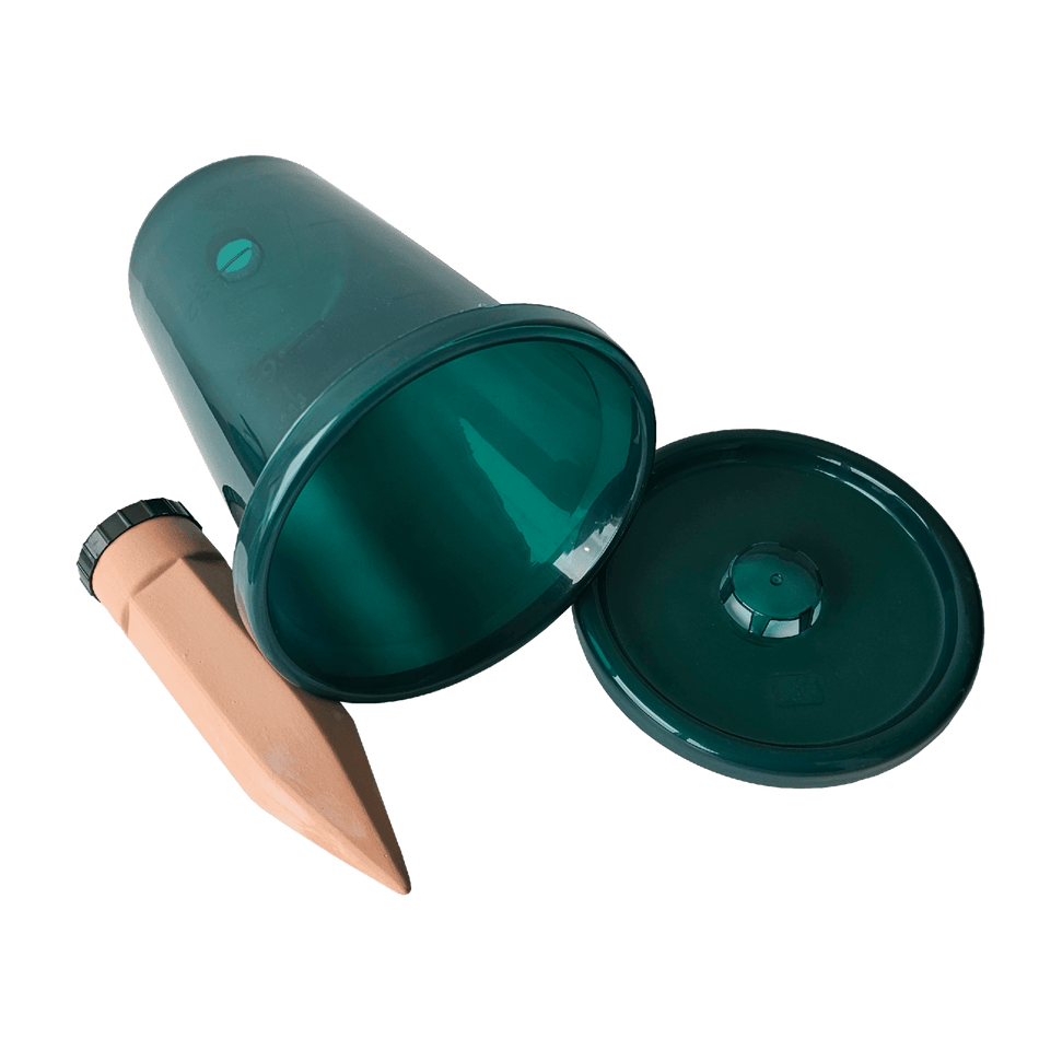 Bewässerungssystem "Hydro Cup" mit Tonkegel und Becheraufsatz - BioGreen GmbH