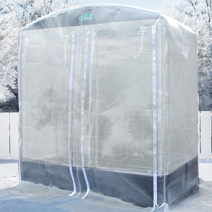 Winter tent/film greenhouse "Patioflora 200" with insulating cover and greenhouse heater "Palma Twin" - L 200 x W 100 x H 220 cm