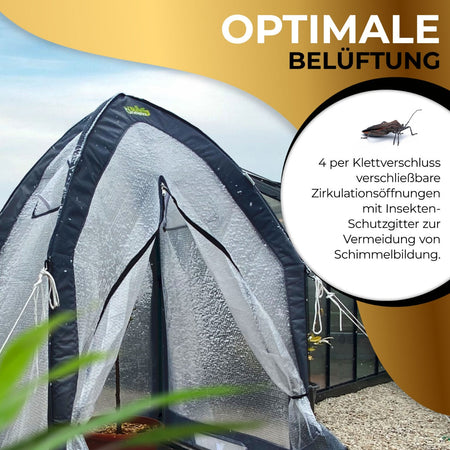 Bio Green Pflanzen-Winterschutzzelt Icedome ThermoPlus mit Belüftungsöffnungen