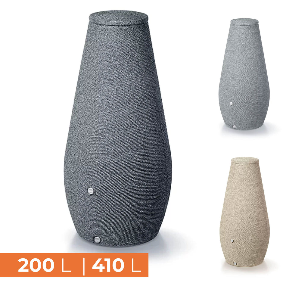 Regentonne DROP, vers. Größen & Farben, gebürstete Oberfläche