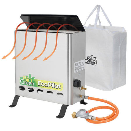 Gasgewächshausheizung "EcoPilot" und Frostwächter mit 4200 Watt - BioGreen GmbH
