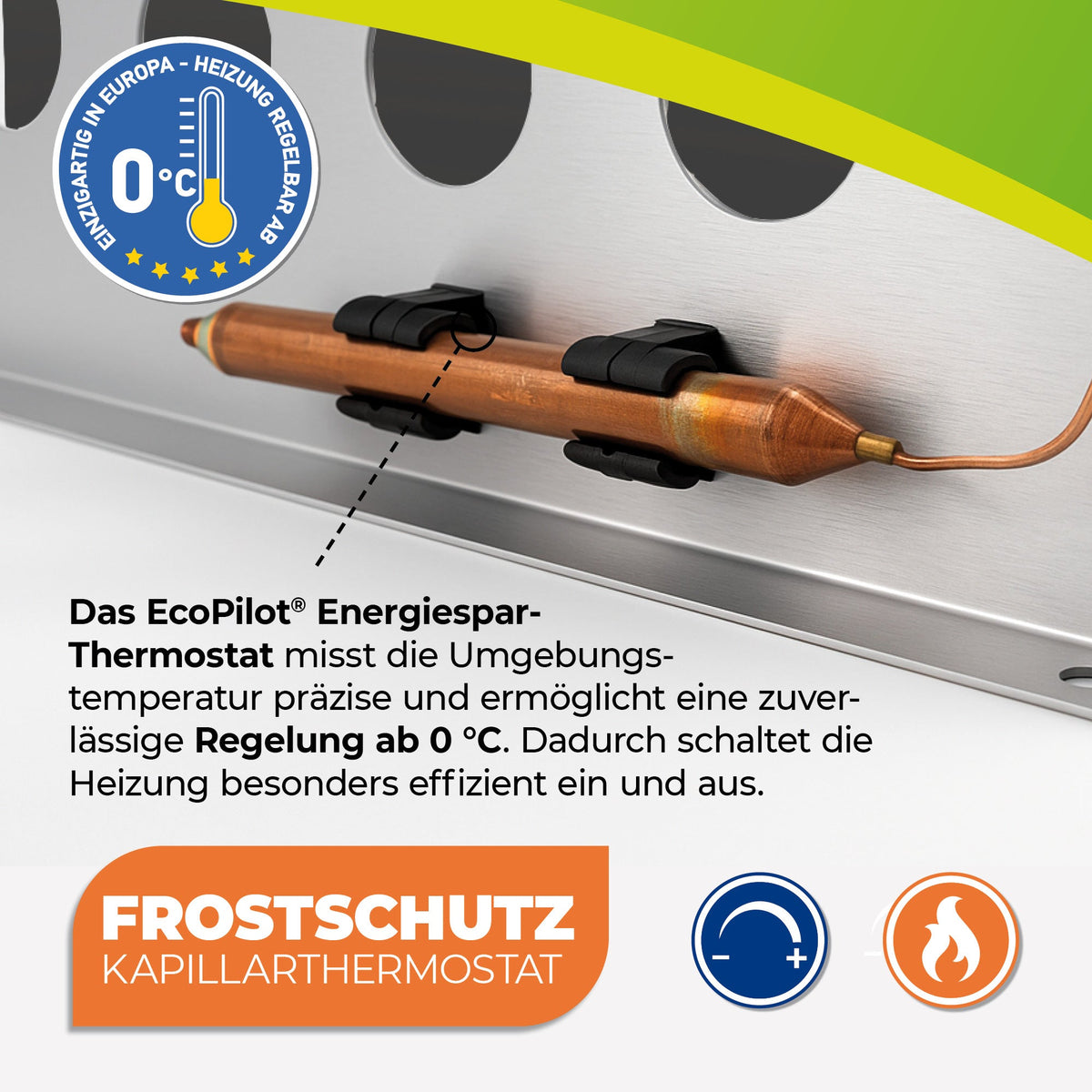 Gasgewächshausheizung "EcoPilot" und Frostwächter mit 4500 Watt - BioGreen GmbH