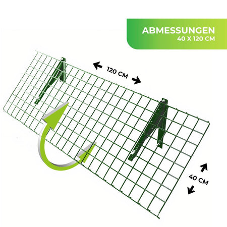 Gewächshaus Regal "Bruno" aus galvanisiertem Stahl 40 x 120 cm - BioGreen GmbH