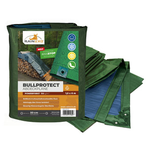 Holzabdeckplane in Grün/Blau 150g/m² 1,5x6m 