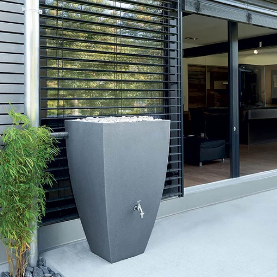 Regentonne MODENA, vers. Größen & Farben, Pflanskastendesign