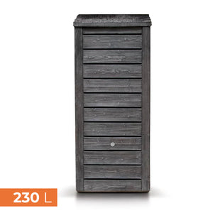 Regentonne NORWAY 230 L,Turm in Holzbrett-Struktur