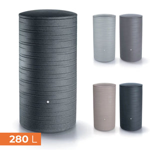 Regentonne NOVARA, vers. Größen & Farben, kreuzgeripptes Design