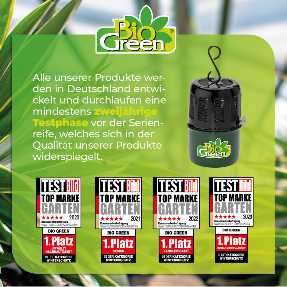 Paraffin Gasgewächshausheizung "Warmax Mini" 70 Watt - BioGreen GmbH