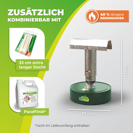 Paraffin Gewächshausheizung "Warmax Power 4" 300 Watt - BioGreen GmbH
