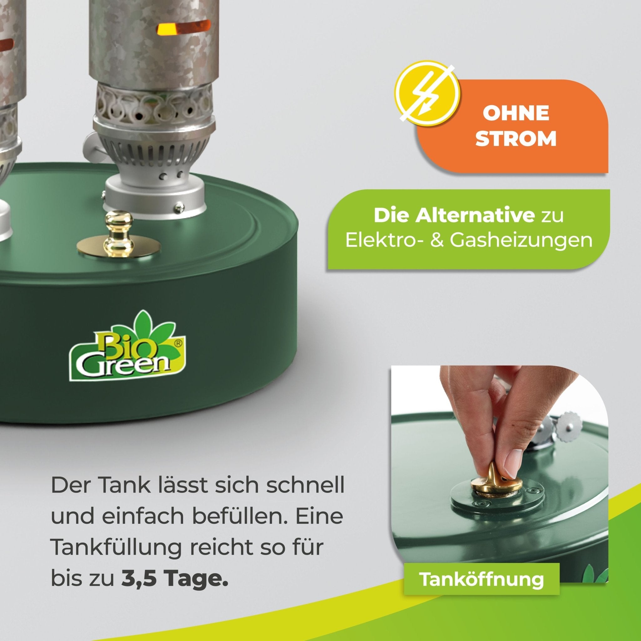 Paraffin Gewächshausheizung "Warmax Power 5" 600 Watt - BioGreen GmbH