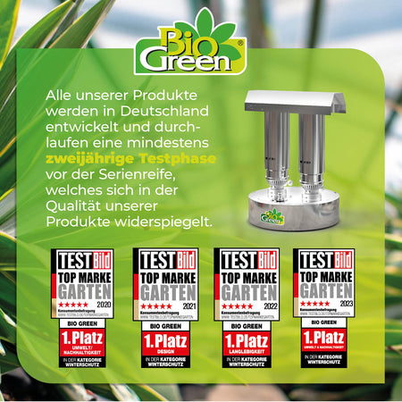 Paraffin Gewächshausheizung "Warmax Power 5" aus Edelstahl 600 Watt - BioGreen GmbH