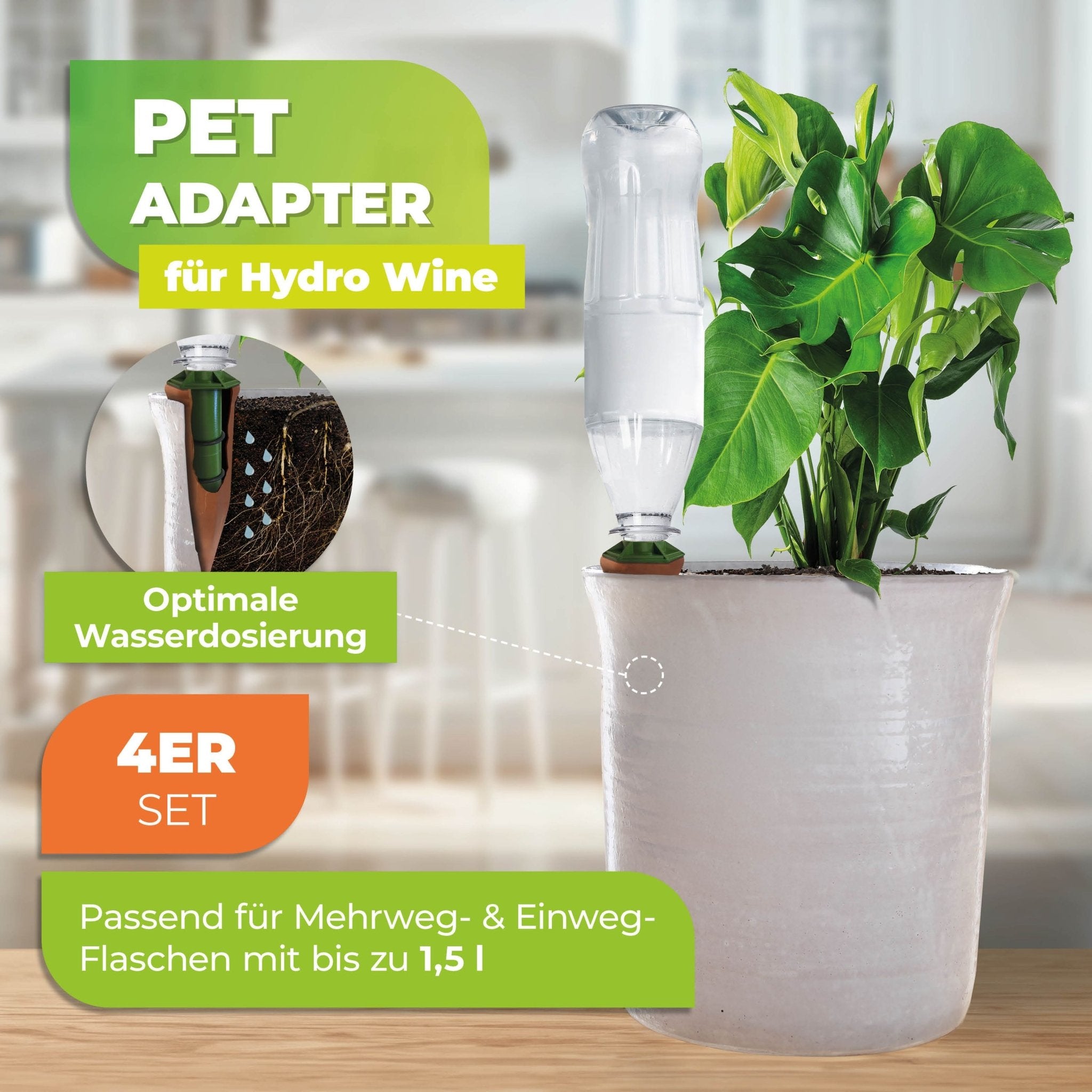 Pet Flaschen Adapter für das Tonkegel Bewässerungssystem 