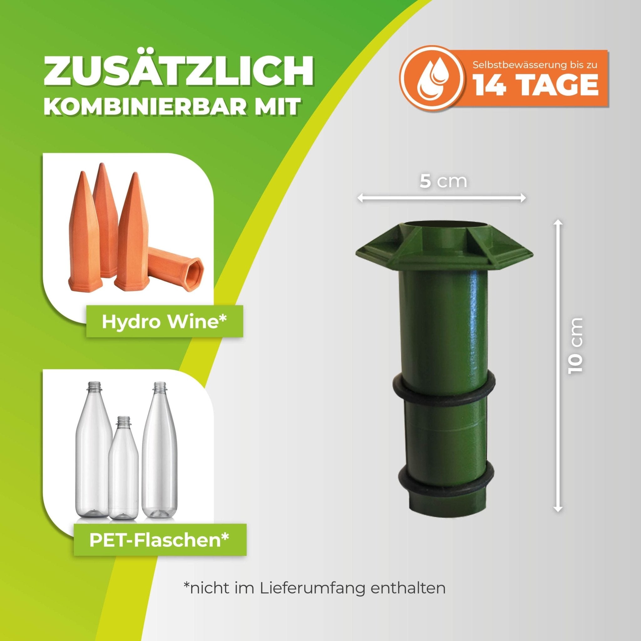 Pet Flaschen Adapter für das Tonkegel Bewässerungssystem 