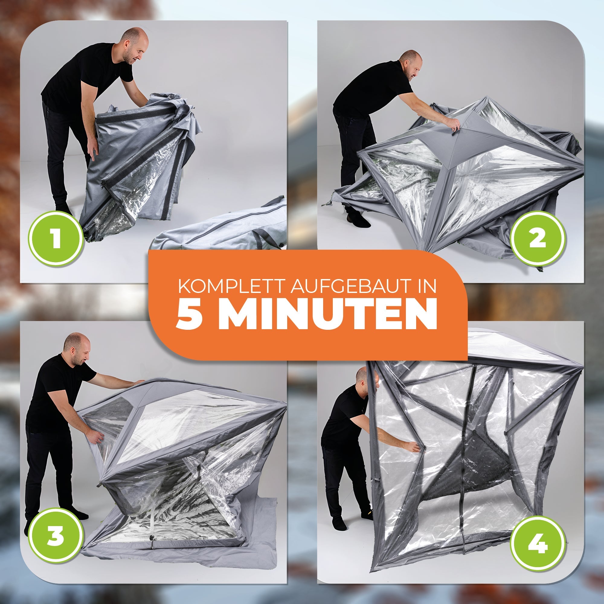 PREMIUM Überwinterungszelt ALASKA L 150 x 150 x 180 cm - BioGreen GmbH