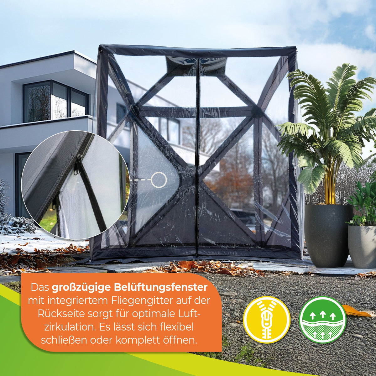 PREMIUM Überwinterungszelt ALASKA L 150 x 150 x 180 cm - BioGreen GmbH