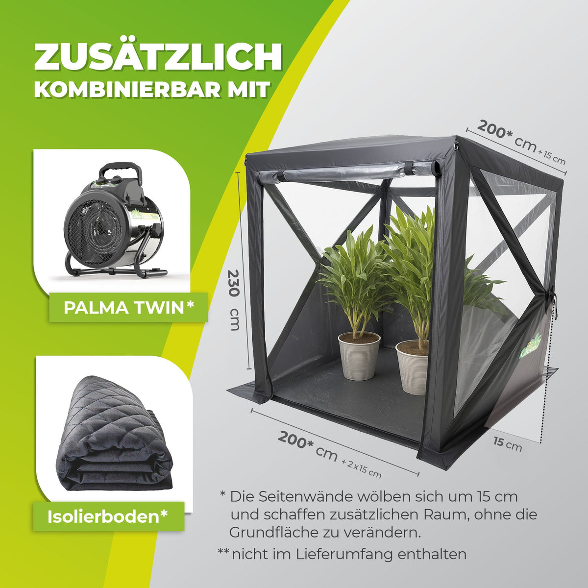 alaska zelt PREMIUM Überwinterungszelt ALASKA XL 200 x 200 x 230 cm