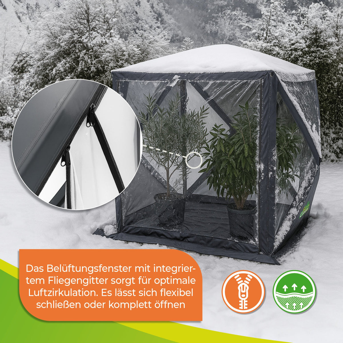 alaska zelt PREMIUM Überwinterungszelt ALASKA XL 200 x 200 x 230 cm