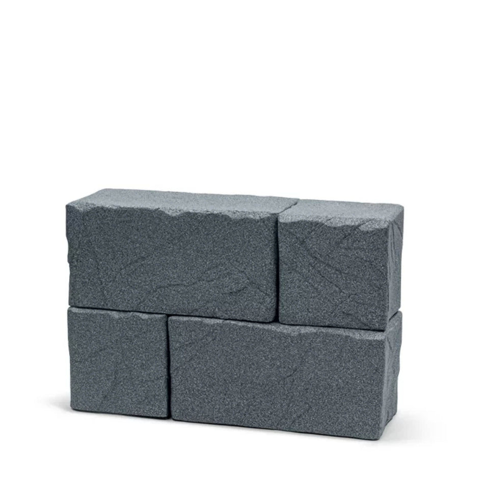 Regentonne STONE BLOCK, vers. Größen & Farben, Natursteinoptik