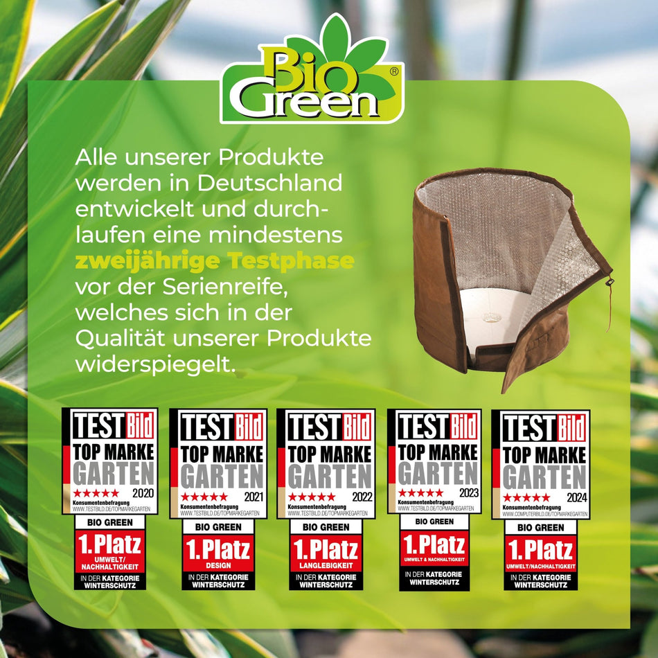 Thermo Topfschutz L für Pflanzenüberwinterung H 50 cm x Ø 45 cm - BioGreen GmbH