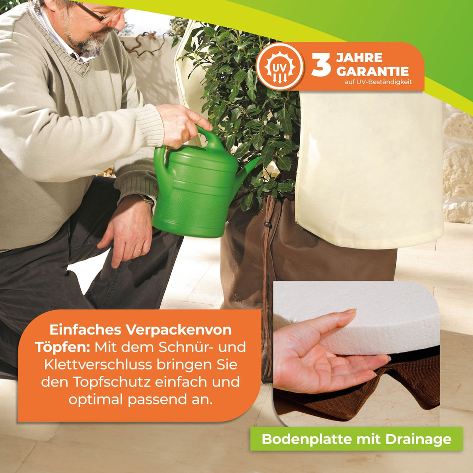 Thermo Topfschutz XL für Pflanzenüberwinterung H 70 cm x Ø 65 cm - BioGreen GmbH