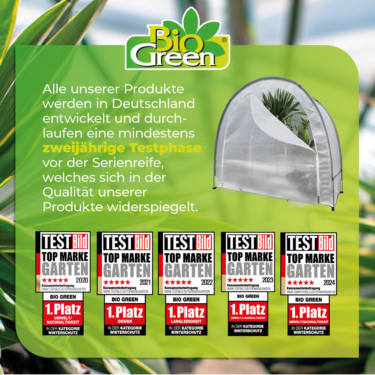 bio green zelt Überwinterungszelt Arctic ThermoPLUS für Pflanzen L 186 x B 84 x H 175