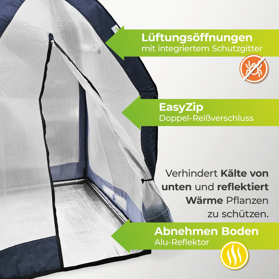 Überwinterungszelt "ICEDOME ThermoPLUS Deluxe" L 120 x B 120 x H 183 cm