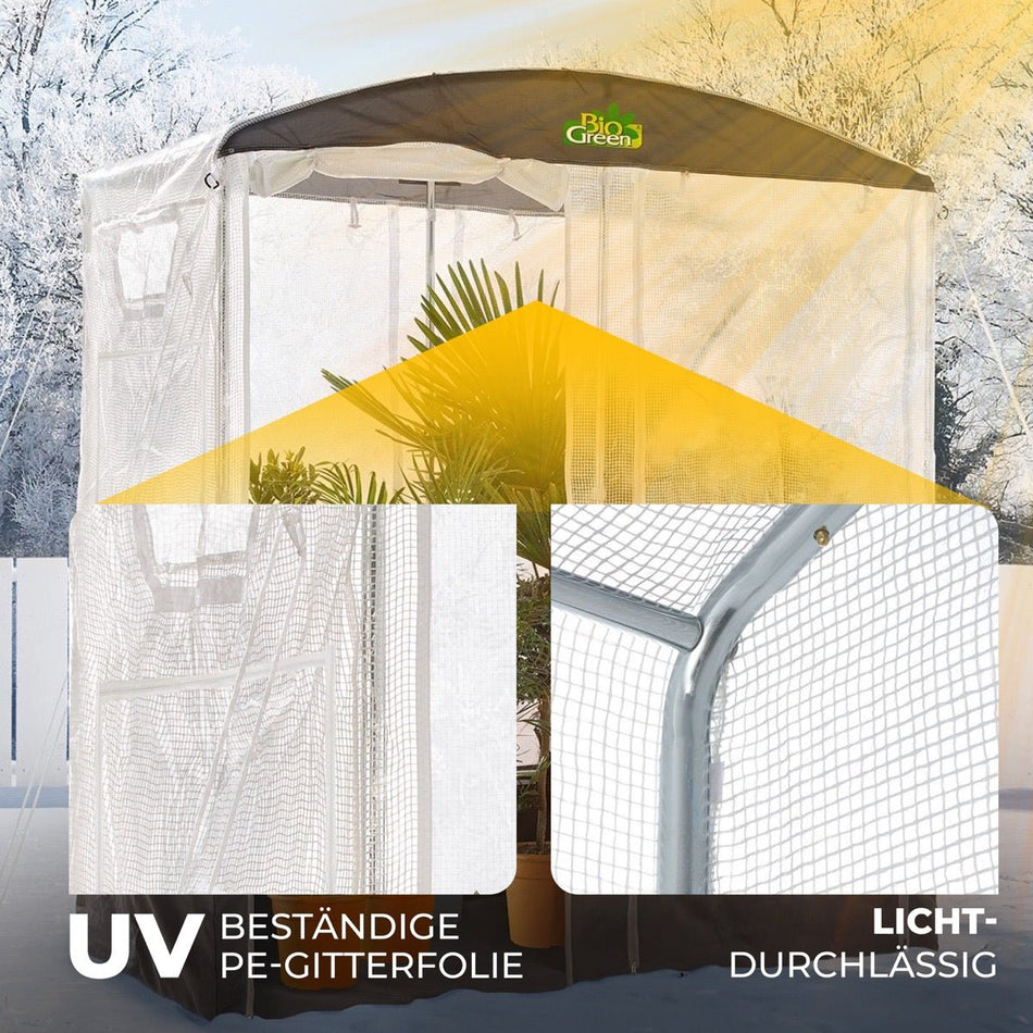 Überwinterungszelt "Patioflora 200/XL" für Pflanzen L 200 x B 100 x H 220 cm - BioGreen GmbH