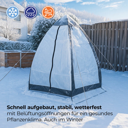 Überwinterungszelt "Tropical Island Breeze XL“ H 280 cm x Ø 340 cm - BioGreen GmbH