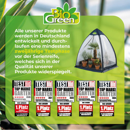 Überwinterungszelt "Tropical Island Breeze XL“ H 280 cm x Ø 340 cm - BioGreen GmbH