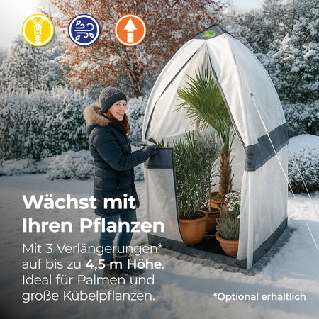 Überwinterungszelt "Tropical Island M" L 130 x B 130 x H 150 cm - BioGreen GmbH