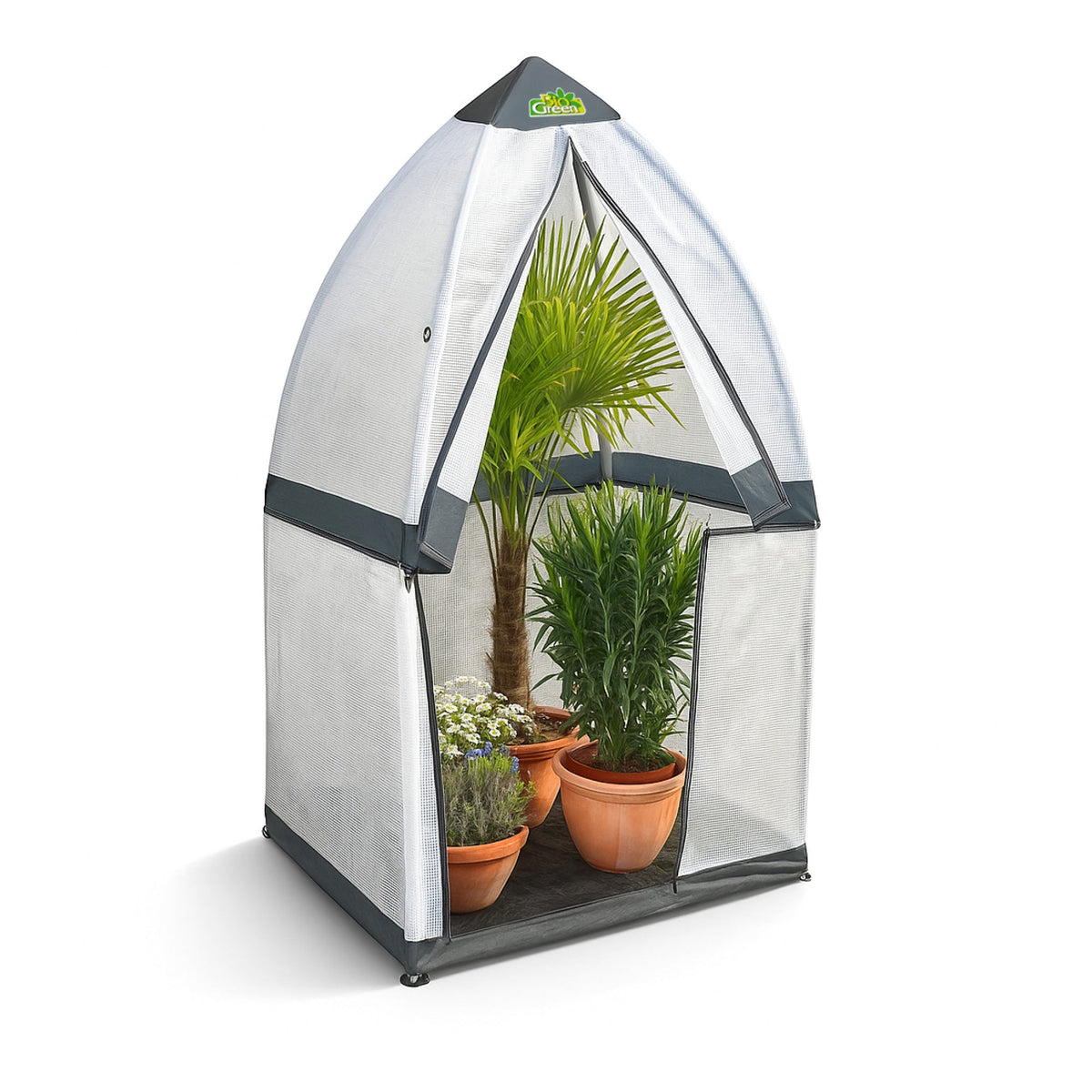 bio green winterschutz tropical island zelt Überwinterungszelt "Tropical Island M" mit Verlängerung L 130 x B 130