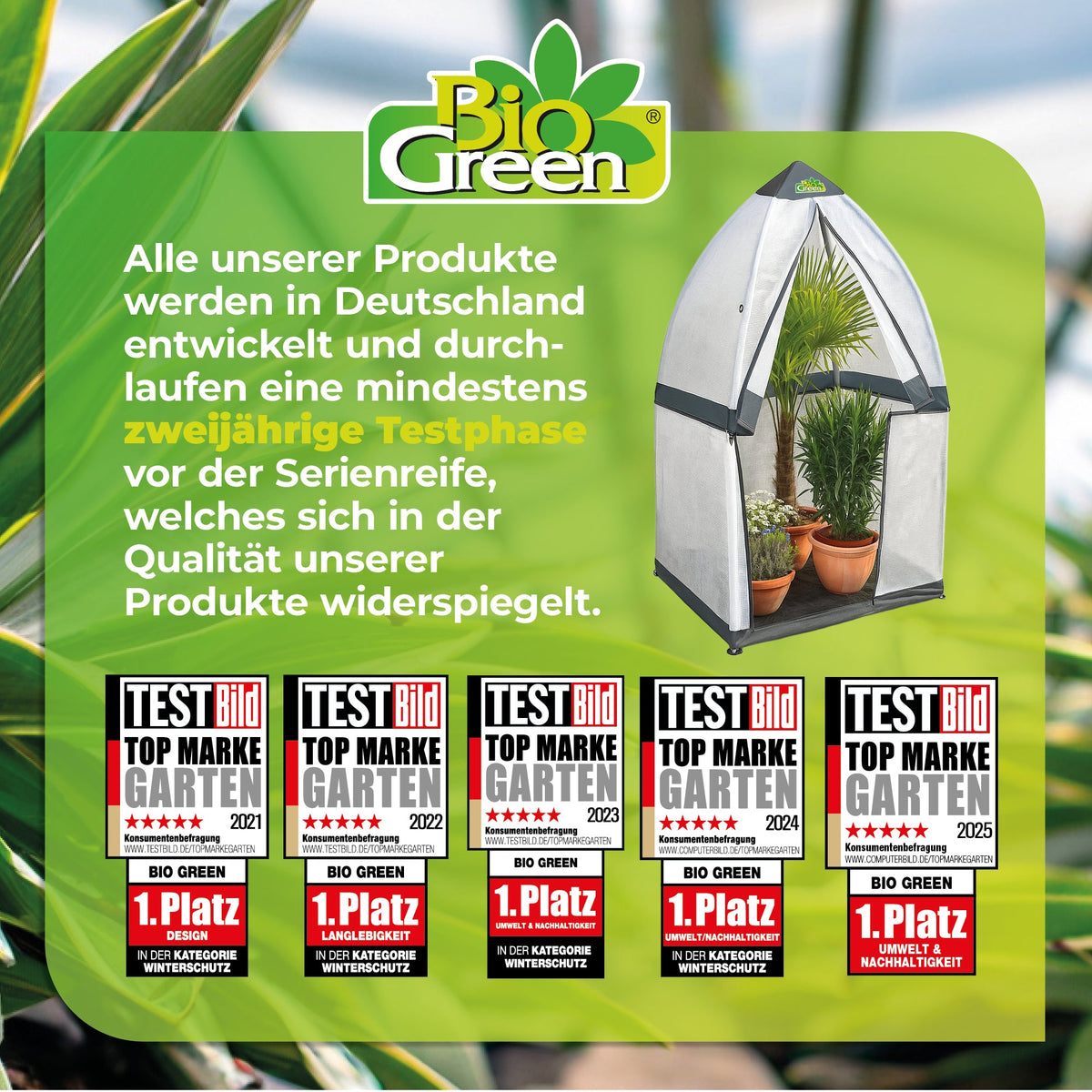bio green winterschutz tropical island zelt Überwinterungszelt "Tropical Island M" mit Verlängerung L 130 x B 130