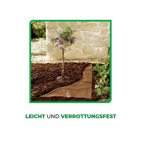 Unkraut - Mulchvlies in Braun, UV - Stabil, Wasserdurchlässig - BioGreen GmbH