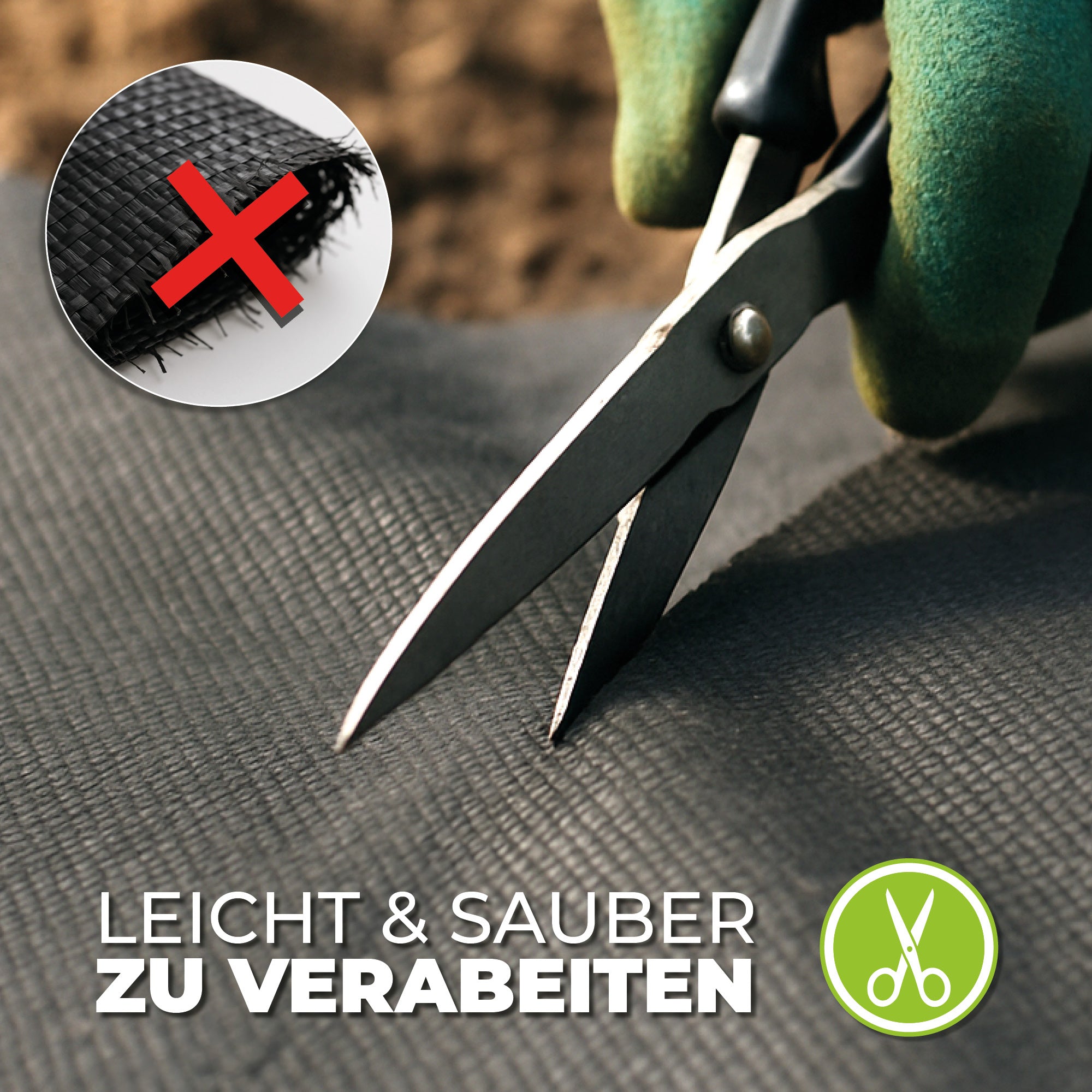 Unkraut - Mulchvlies TERRAVLIES Premium 100 g/m² Schwarz, UV - Stabil, Wasserdurchlässig - BioGreen GmbH