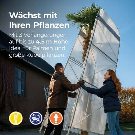Verlängerung für Überwinterungszelt "Tropical Island M" L 130 x B 130 x H 100 cm - BioGreen GmbH