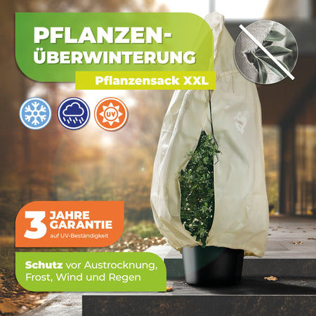 Winterschutz für Kübelpflanzen XXL H 180 x B 120 cm Ø 76 cm - BioGreen GmbH