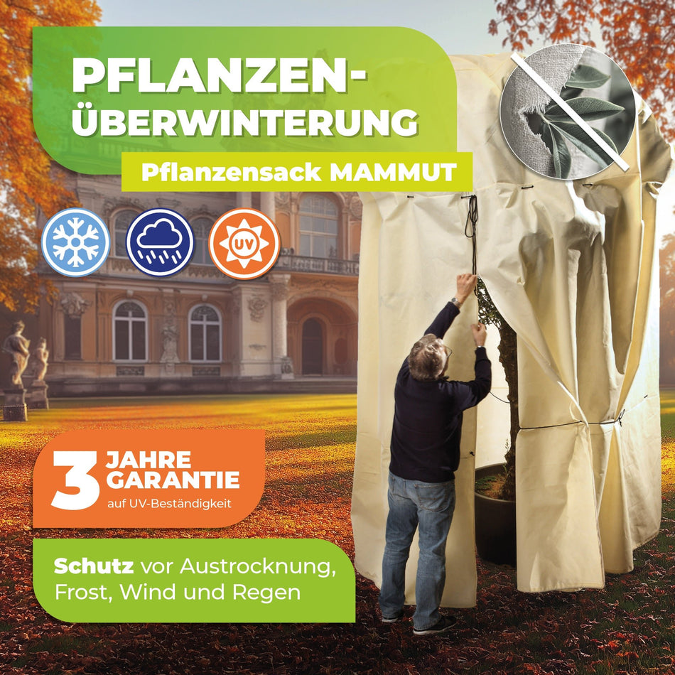 Winterschutz für Palmen "Mammut" H 360 x B 250 cm Ø 160 cm - BioGreen GmbH